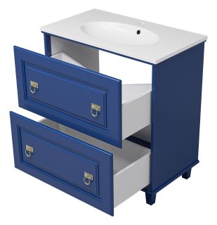 Напольная тумба под раковину Misty Версаль 80см синий